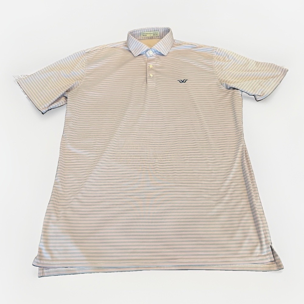 Holderness & Bourne Shirt Golf Performance Mens Polo Large Striped